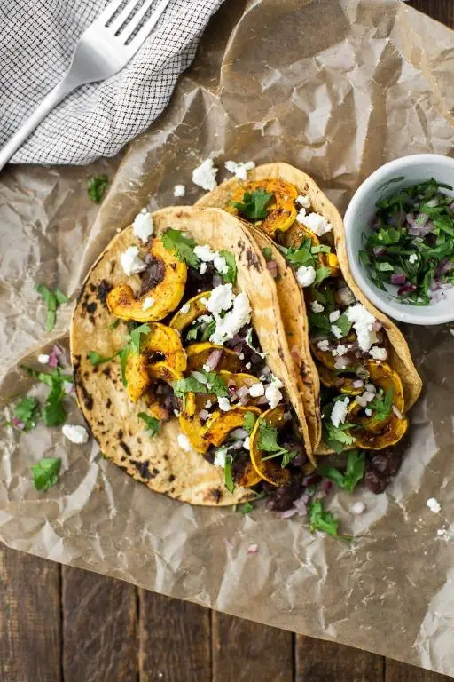Yellow Squash and Black Bean Tacos