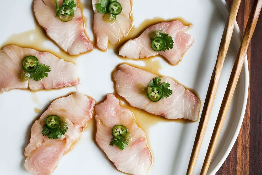 Yellowtail Sashimi with Yuzu Kosho