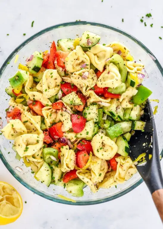 Zesty Lemon Herb Tortellini Salad