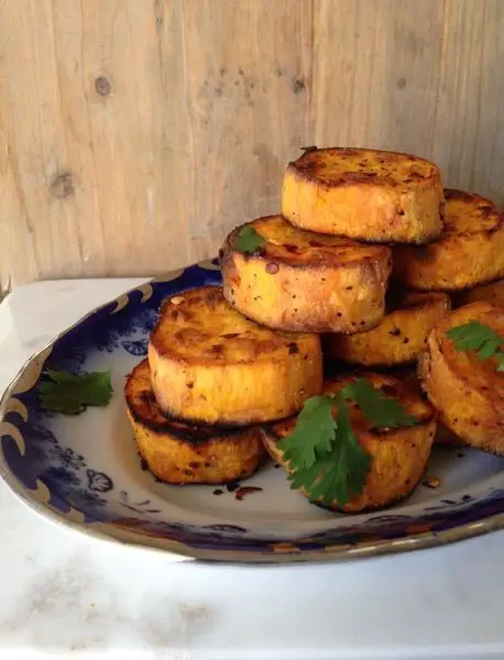 Zesty Lemon Pepper Fried Sweet Potato Rounds