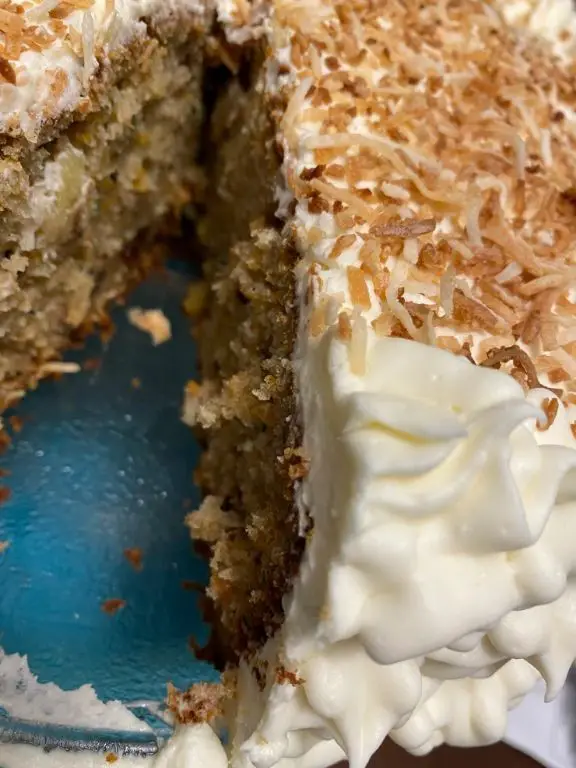 Zucchini Coconut Cake with Toasted Coconut Topping
