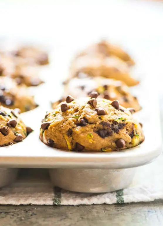 Zucchini Muffins with Chocolate Chips