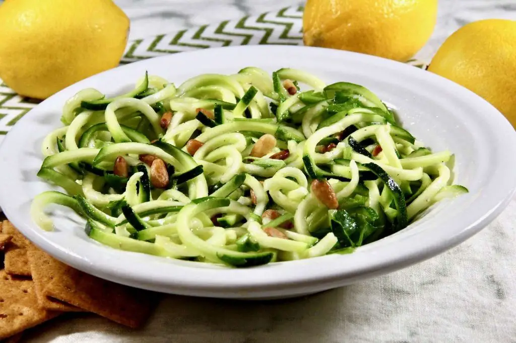 Zucchini Noodle Salad with Lemon Dressing