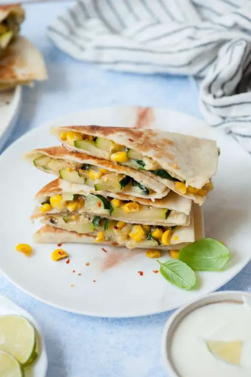 Zucchini Quesadillas with Cheese