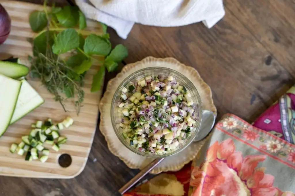 Zucchini Relish with Fresh Herbs