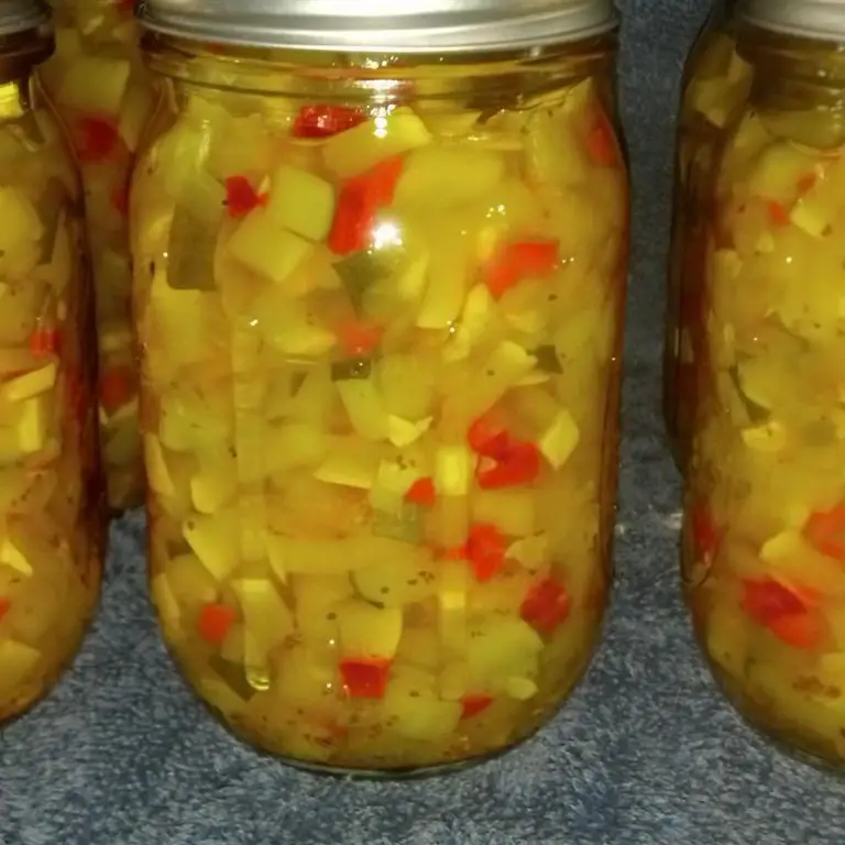 Zucchini Relish with Red Bell Peppers