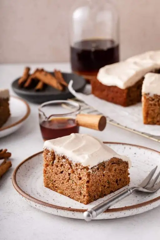 Zucchini Spice Cake with Maple Glaze
