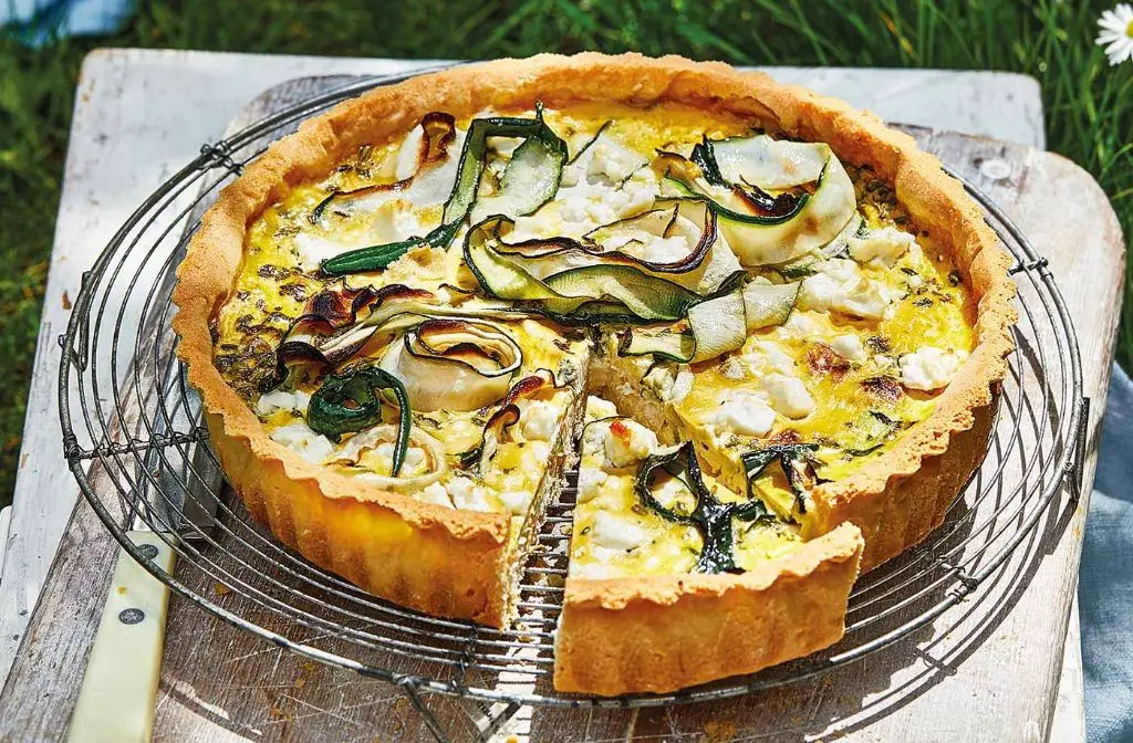 Zucchini and Chicken Quiche