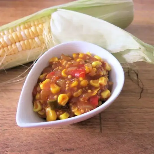 Zucchini and Corn Relish with Cumin