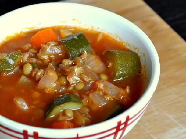 Zucchini and Lentil Soup