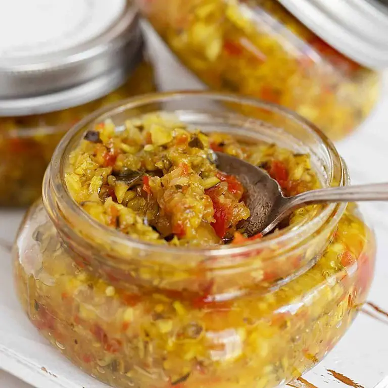 Zucchini and Onion Relish with Mustard Seeds