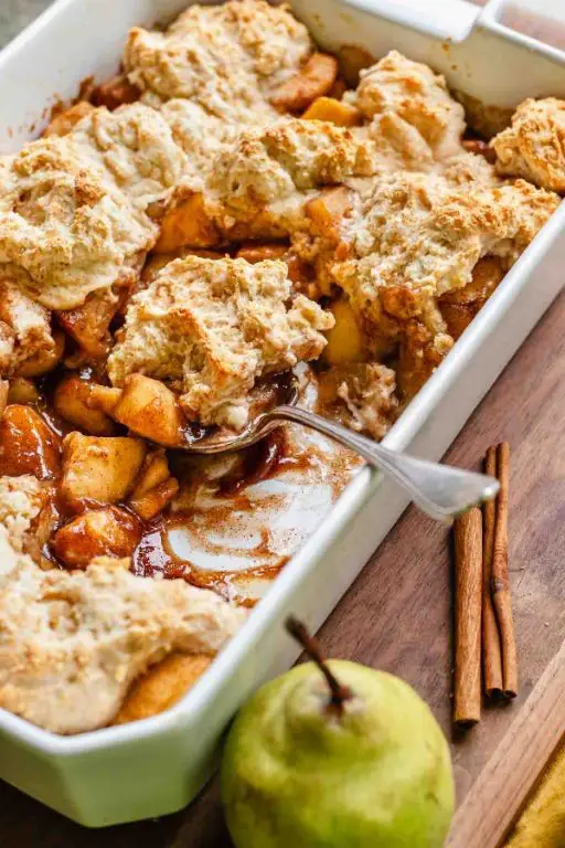 Apple and Pear Cobbler with a Spiced Crust