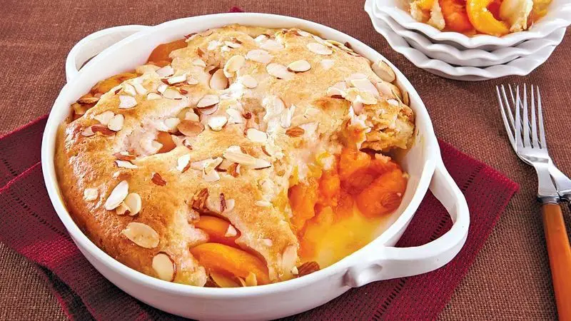 Apricot Almond Slow Cooker Cobbler