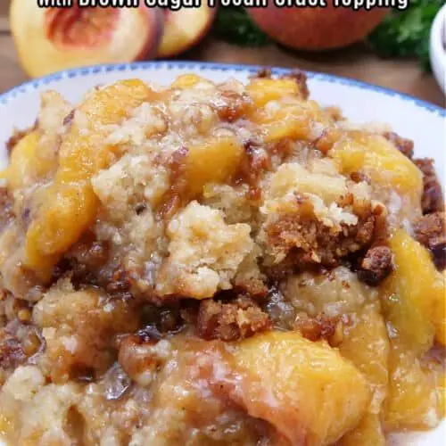 Apricot Cobbler with a Brown Sugar Crust
