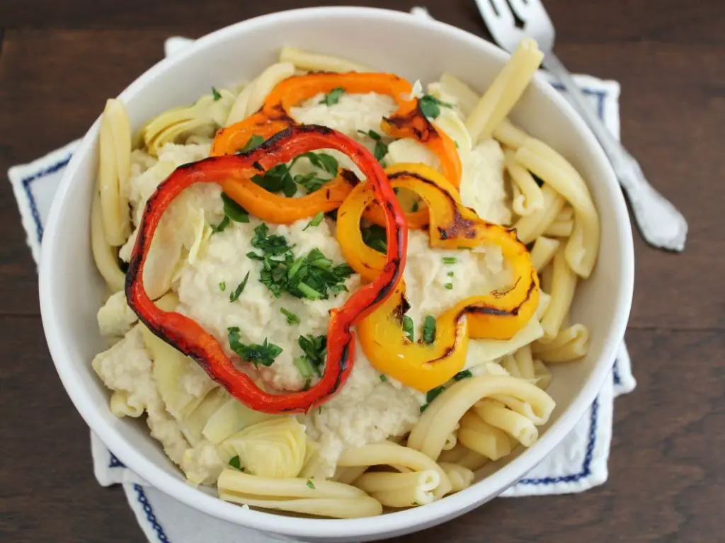 Artichoke and Cauliflower Alfredo