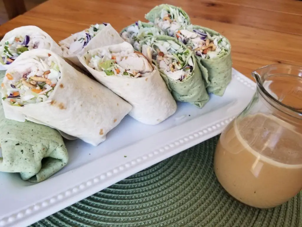Asian-Inspired Chicken Wrap with Sesame Ginger Dressing