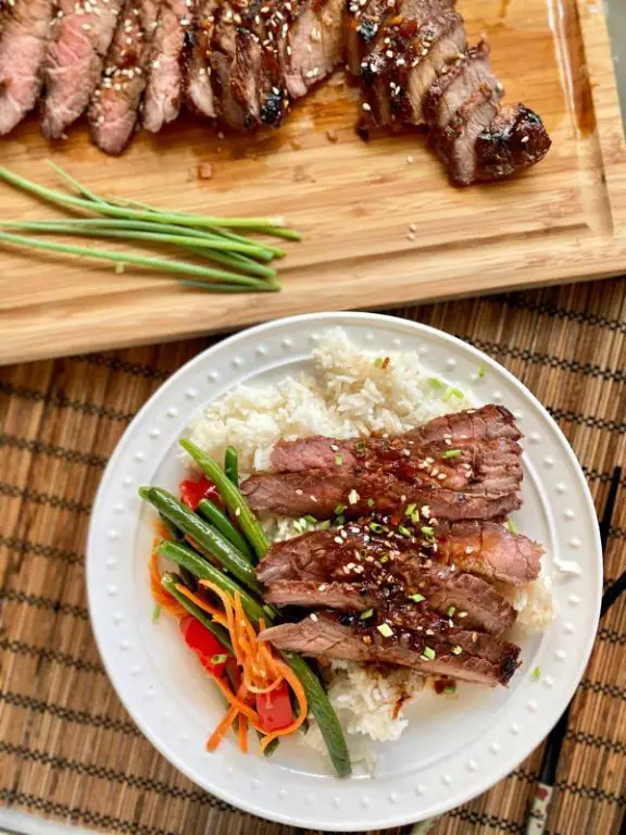 Asian-Inspired Grilled London Broil with Soy Ginger Sauce