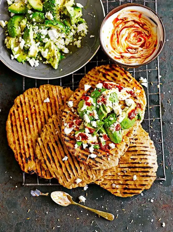 Avocado and Feta Flatbread