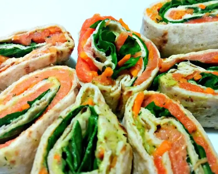 Avocado and Smoked Salmon Lavash Sandwich