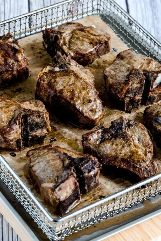 BBQ Glazed Air Fryer Lamb Chops