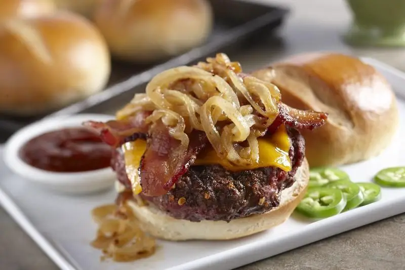 BBQ Krabby Patty with Caramelized Onions
