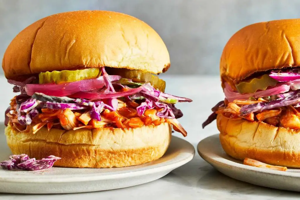 BBQ Pulled Jackfruit Sandwiches with Coleslaw