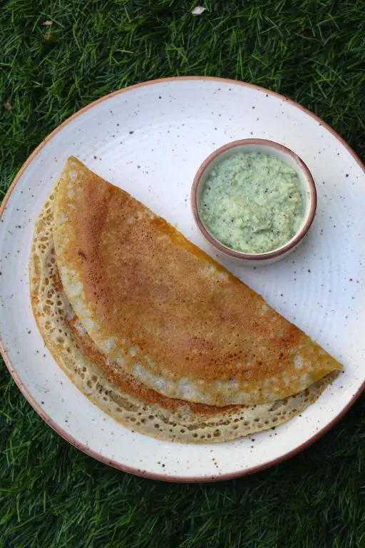 Bajra Dosa with Coconut Chutney