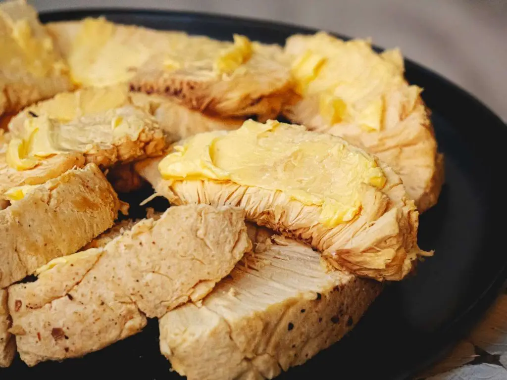 Baked Breadfruit with Garlic Butter