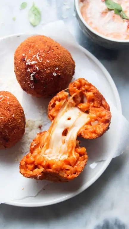 Baked Mozzarella Ball Arancini