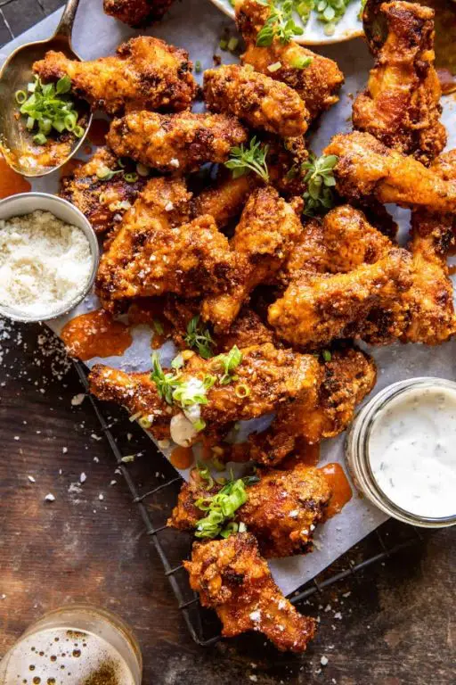 Baked Parmesan Buffalo Wings