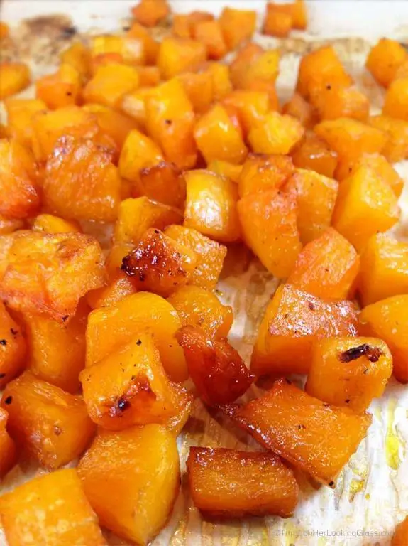 Baked Whole Butternut Squash with Maple Glaze