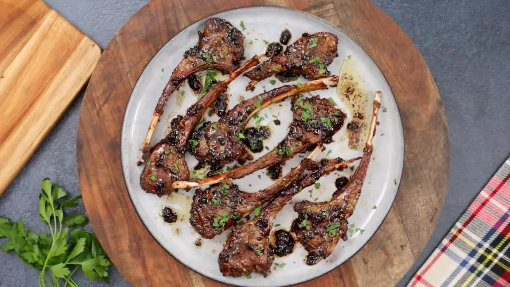 Balsamic Glazed Air Fryer Lamb Chops