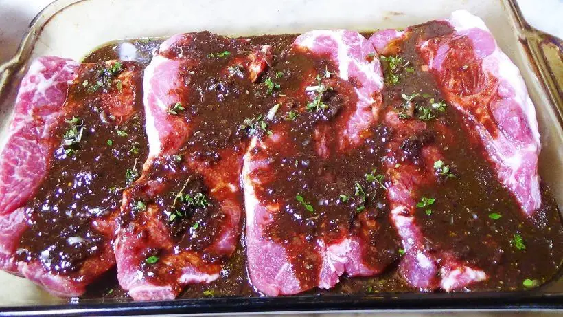 Balsamic Marinated Pork Sirloin Steaks
