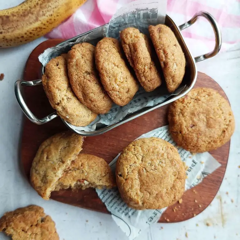 Banana Walnut No Eggs Cookies