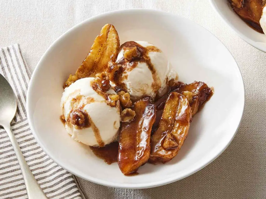 Bananas Foster with Vanilla Ice Cream