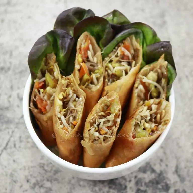Bean Sprout and Shrimp Spring Rolls