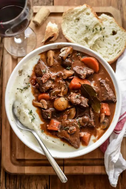 Beef Bourguignon with Red Wine Sauce
