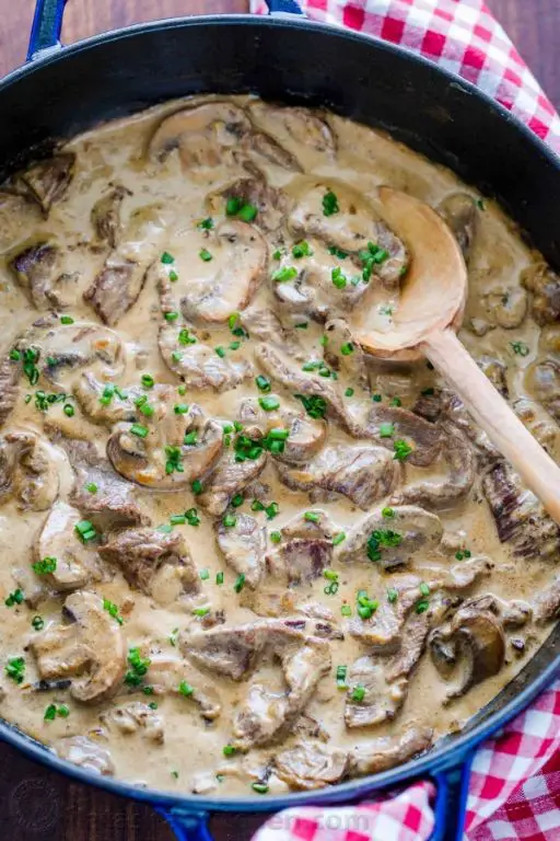 Beef Stroganoff with Creamy Mushroom Sauce