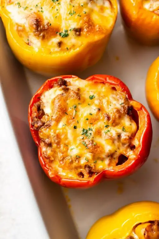 Beef and Cheese Stuffed Peppers