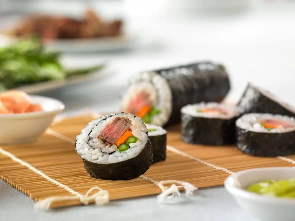 Beef and Rice Sushi Rolls