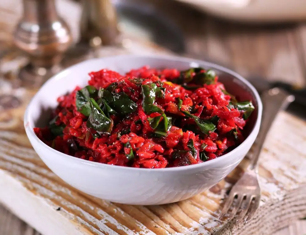 Beet and Spinach Risotto