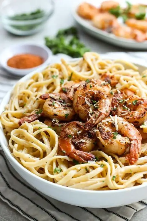 Blackened Shrimp Alfredo