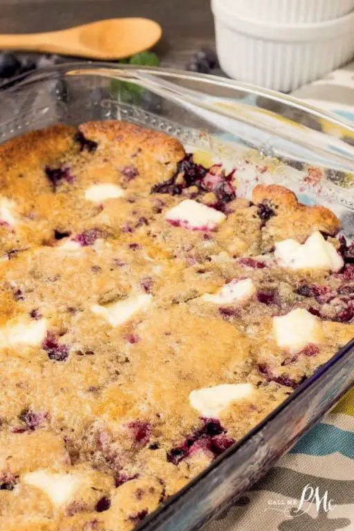 Blueberry Cream Cheese Dump Cake