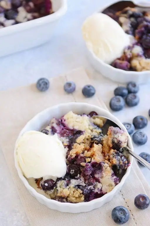 Blueberry Oatmeal Dump Cake