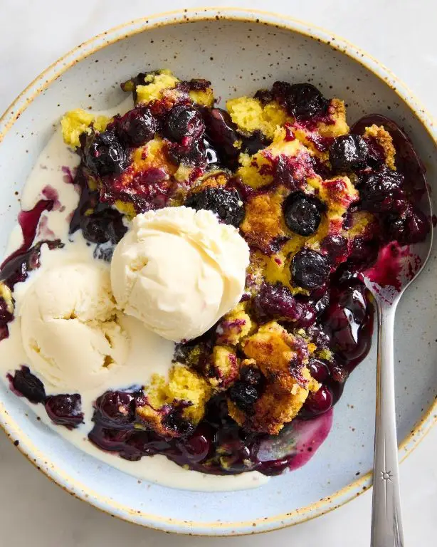 Blueberry Vanilla Dump Cake