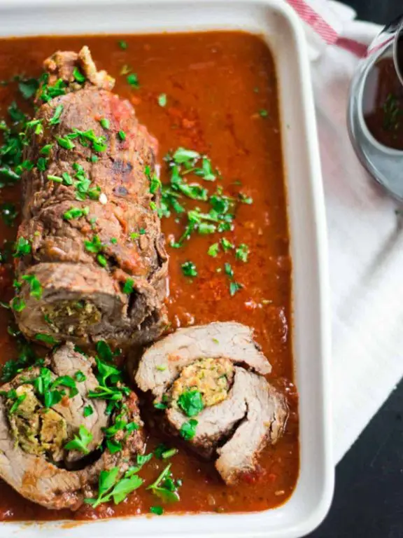 Braciole Rolled with Prosciutto and Mozzarella