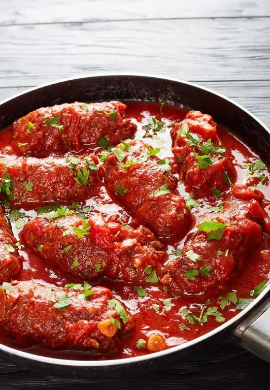 Braciole in a Spicy Tomato Sauce