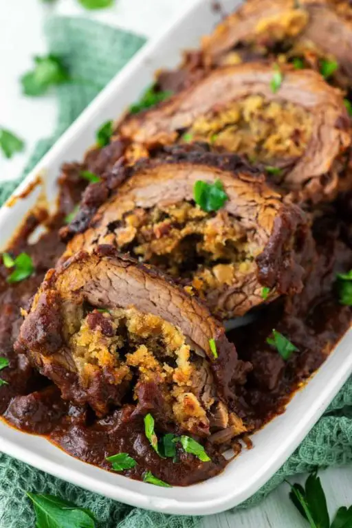 Braciole with a Lemon and Herb Butter Sauce