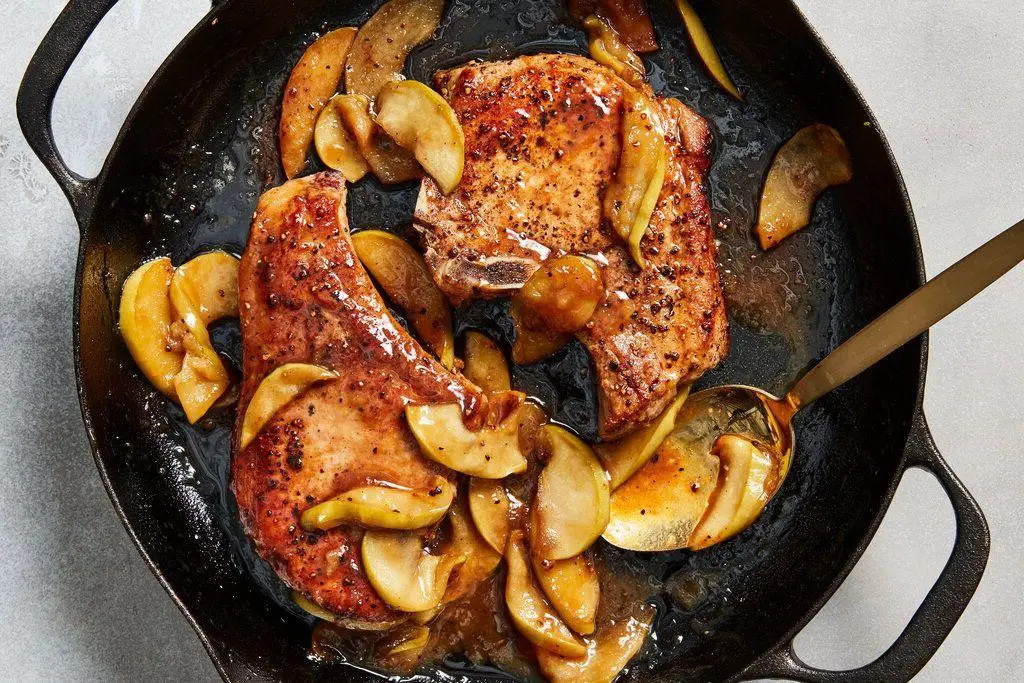 Brown Sugar Glazed Pork Chop Skillet with Apples