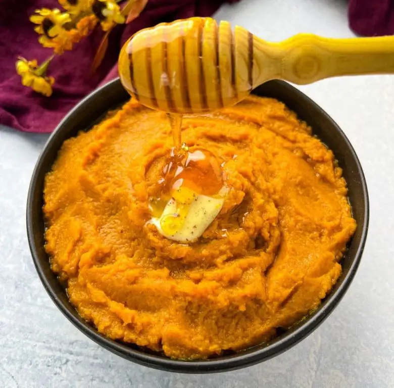 Brown Sugar Mashed Sweet Potatoes with Candied Ginger